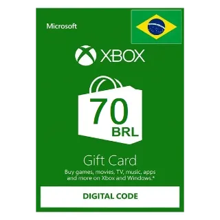 Xbox Gift Card 70 BRL Xbox Live Key (BRAZIL STORE) BR