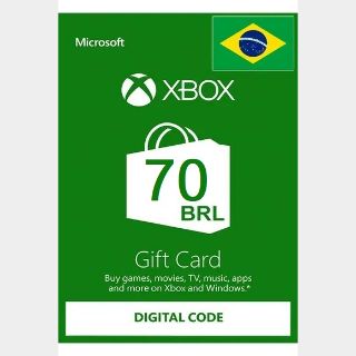 Xbox Gift Card 70 BRL Xbox Live Key (BRAZIL STORE) BR