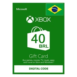 Xbox Gift Card 40 BRL Xbox Live Key (BRAZIL STORE) BR