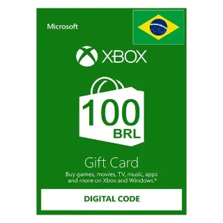 Xbox Gift Card 100 BRL Xbox Live Key (BRAZIL STORE) BR