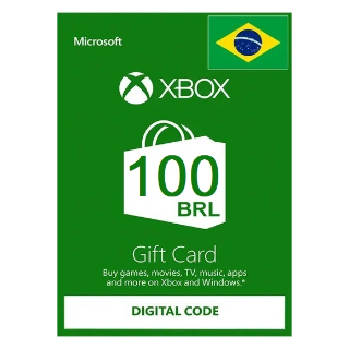 Xbox Live Gift Card - 100 BRL, Xbox One