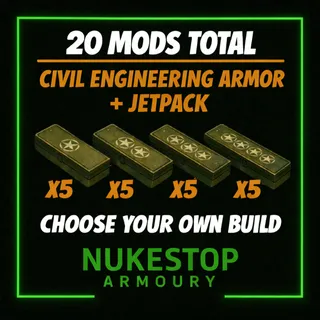 Civil Engineering Armor + Jetpack  + 20 Mods 