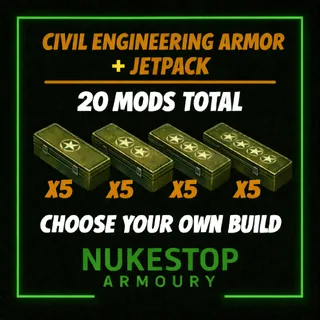 Civil Engineering Armor & Jetpack  + 20 Mods (Perfect Set)