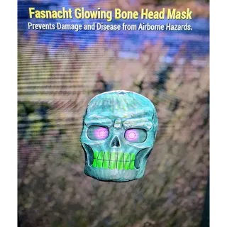 Glowing bone head mask