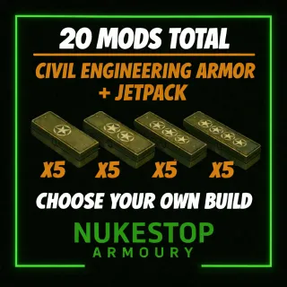 Civil Engineering Armor & Jetpack  + 20 Mods (Perfect Set)