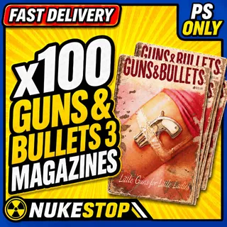 100 Guns & Bullet 3 Magazines 