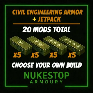 Civil Engineering Armor & Jetpack  + 20 Mods (Perfect Set)