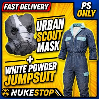 White Powder Jumpsuit + Urban Scout Mask