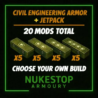 Civil Engineering Armor & Jetpack  + 20 Mods (Perfect Set)