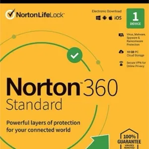 Norton 360 Standard + 10 GB Cloud Storage (1 Device, 1 Year) - NortonLifeLock - US