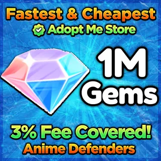 Anime Defenders Gems