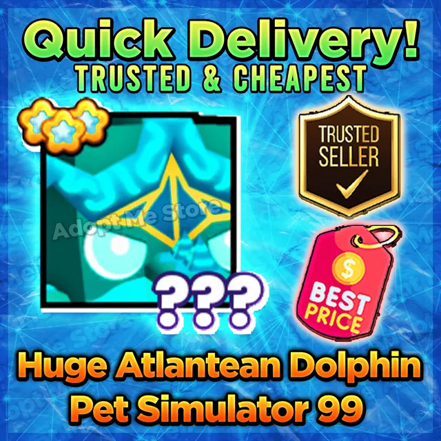 Huge Atlantean Dolphin - Roblox Game Items - Gameflip