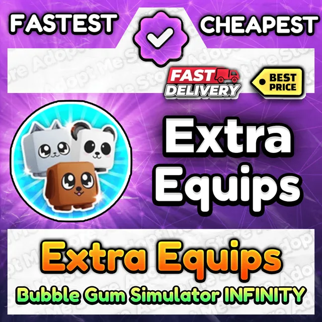 Extra Equips - Bubble Gum Simulator INFINITY Game Item - Gameflip