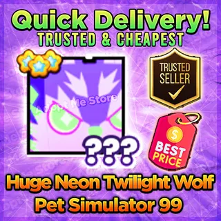 Huge Neon Twilight Wolf