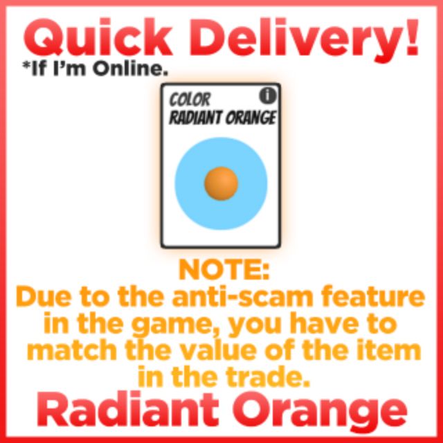 Radiant Orange Jailbreak - Game Items - Gameflip