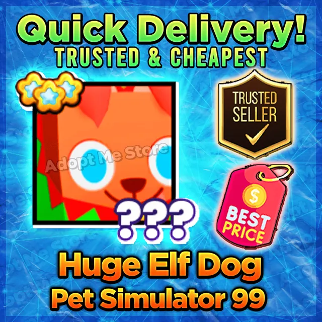 Pet Simulator 99 Huge Elf Dog - Roblox Game Items - Gameflip