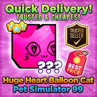 Pet Sim 99 Huge Heart Balloon Cat