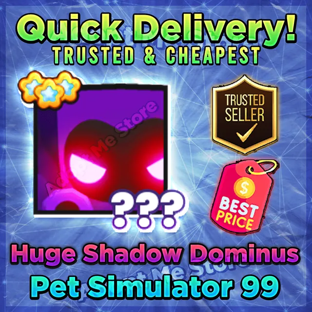 Pet Sim 99 Huge Shadow Dominus - Roblox Game Items - Gameflip