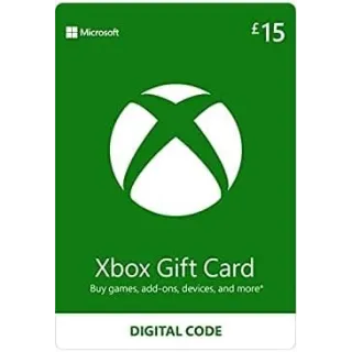 £15.00 Xbox Gift Card - ONLY UK ( Quick Send )