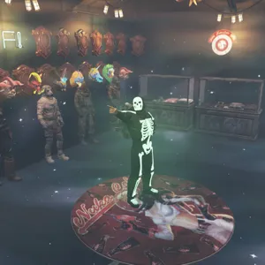 Glowing skeleton costume