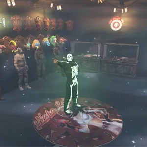 Glowing skeleton costume