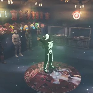 Glowing skeleton costume