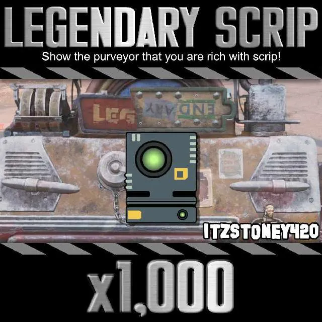 1k Legendary Script - Fallout 76 Game Items - Gameflip