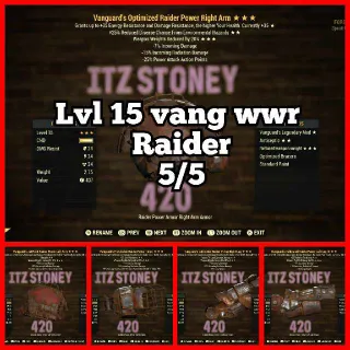 Lvl 15 Vang Wwr Raider