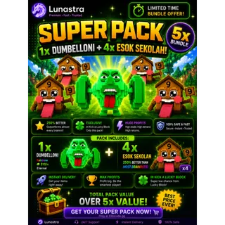 CHEAP BUNDLE / OP BRAINROTS / DUMBELLONI 1Q/S / 4X ESOK 250% CASH FOR JUST CHEAP PRICE