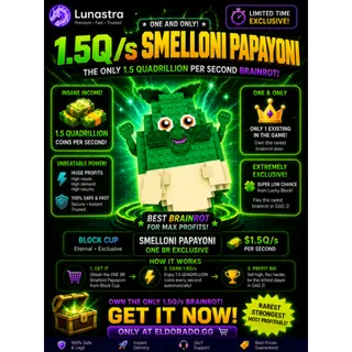 SMELLONI PAPAYONI / SUPER CHEAP ONLY / OP MONEYMAKER / KICK A LUCKY BLOCK