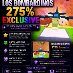 LOS BOMBARDIONS 275% CASH CHEAP ONLY / KICK A LUCKY BLOCK