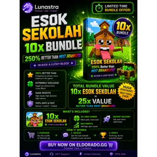 ESOK SEKOLAH 250% 1OX BUNDLE | EXCLUSIVE BRAINROT | KICK A LUCKY BLOCK CHEAP ONLY