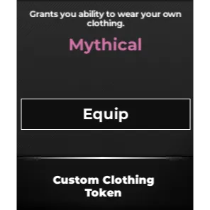 Custom Clothing token