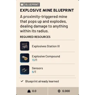ARC Raiders - Explosive Mine Blueprint
