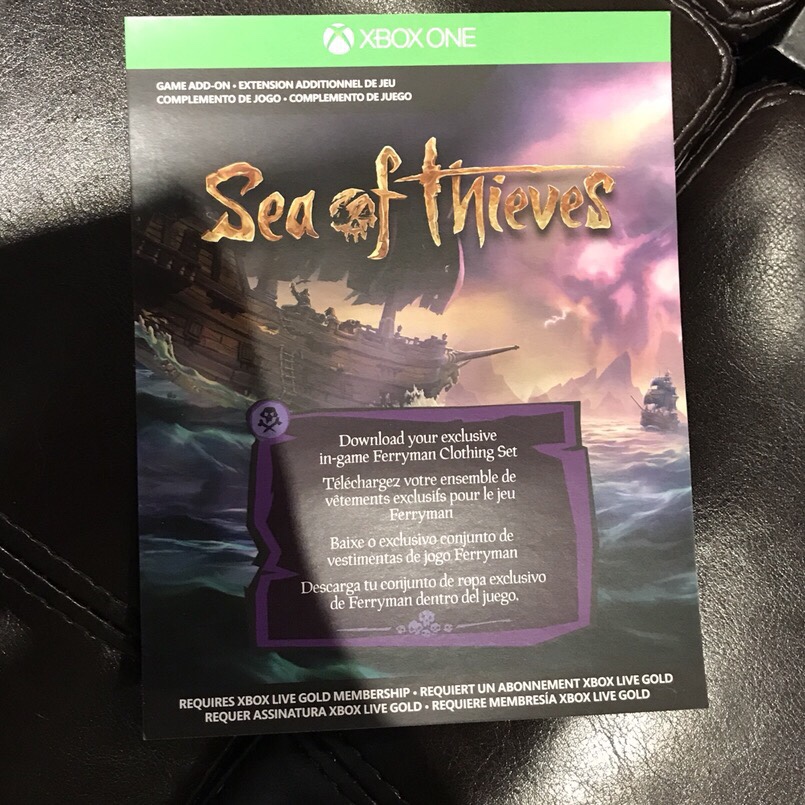 Sea Of Thieves Exclusive Ferryman Outfit Dlc Xbox One Games