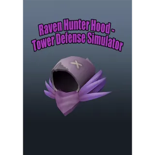 Roblox - Raven Hunter Hood - Tower Defense Simulator