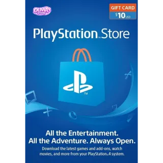 $10.00 USD PlayStation Store