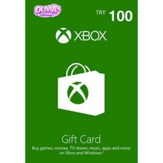₺100.00 TRY Xbox Gift Card