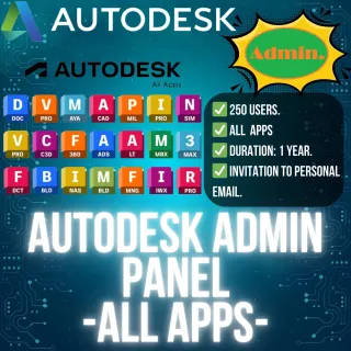 Autodesk Edu. Admin. Panel | All Apps. | 1 Year | 125 Seat each App.