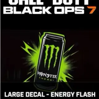 Call of Duty Black Ops 7 CoD BO7 Large Decal - Energy Flash Monster Energy