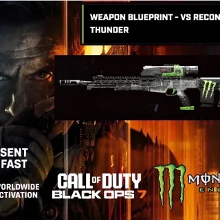 Call of Duty Black Ops 7 CoD BO7 VS Recon Green Thunder Weapon Blueprint + FREE DECAL Monster Energy