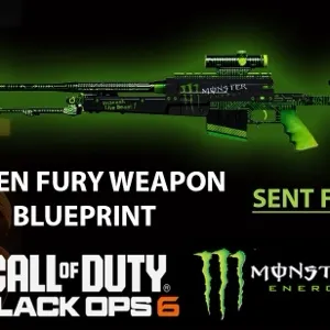 Call of Duty Black Ops 6 Green Fury Monster Energy Weapon Blueprint