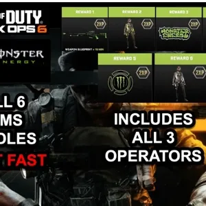 Call of Duty Black Ops 6 CoD BO6 Monster Energy Full 6 items bundle