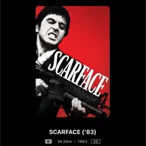 Scarface- 4K on movies anywhere 