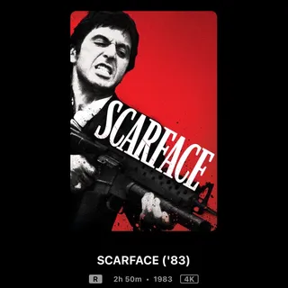 Scarface- 4K on movies anywhere 