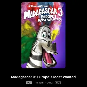 Madagascar 3 Europes most wanted!!!- HD on movies anywhere 