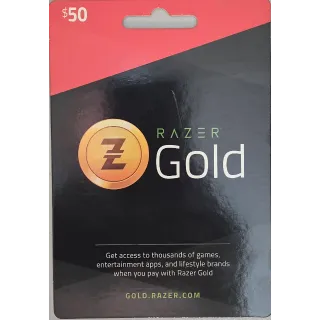 $50.00 USD Razer Gold