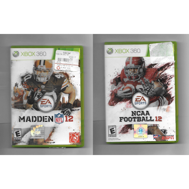 2012 Madden '12 Xbox 360 Disc and Case *Light Scratches* Football See  Pictures!