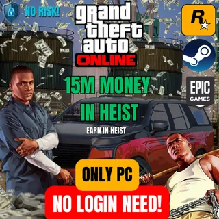 NO LOGIN! GTA 5 ONLINE PC | $15 MILLION CASH / MONEY | FAST DELIVERY