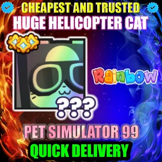 HUGE HELICOPTER CAT RAINBOW